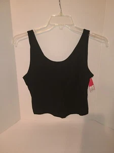 New With Tags Xhilaration Crop Tank Top Pajama Sleep Shirt Size XL Black - Picture 1 of 4