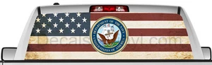 Rear window graphic view thru decal sticker, Navy, pickup truck SUV - Picture 1 of 2