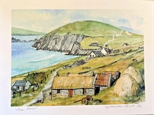 Irischer signierter Aquarelldruck 15/200 SLEA HEAD CHRISTINA MARRIOTT IRLAND - Bild 1 von 12