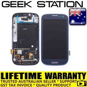 for Samsung Galaxy S3 SIII LCD i9305 LCD touch screen digitizer blue in frame - Picture 1 of 1