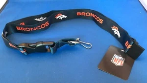 Denver Broncos zweiseitiges Abreißschlüsselband mit abnehmbarem Schlüsselanhänger NFL Neu mit Etikett  - Bild 1 von 3