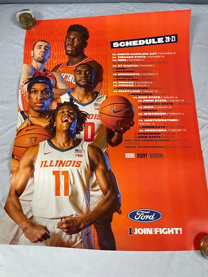 MINT Illinois Fighting Illini Basketball Poster Ayo Dosunmu 2020-2021 24"x 18" - Image 1 of 2
