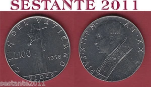 V96 VATICANO VATICAN CITY PIO XII 100 LIRE 1958 XX KM 55 QFDC / AUNC - Imagen 1 de 1