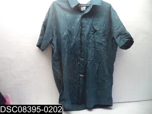 DIRTY FROM SHIPPING: NWOT: XL Rip Curl Navy Amigos Short Sleeve Button Up Shirt - Picture 1 of 7