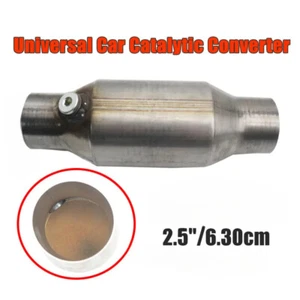 2.5" inch Universal High Flow 400 Cell Metal Body Catalytic Converter Stainless - Picture 1 of 10