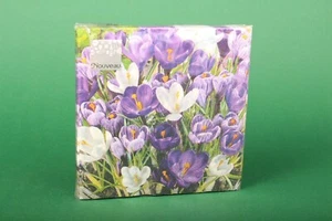 Nouveau Napkins "Crocuses" Lunch Napkin 33x33 Decorative Napkin Napkins - Picture 1 of 1