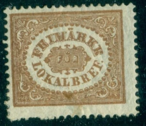 SWEDEN #LX2R 3ore, p. 14, 1871 reprint, og hinge rem Scott $250.00 - Picture 1 of 1