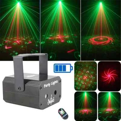 Battery Remote Disco DJ Mini stage Laser Light Projector Party Bar Show Lighting - Image 1 of 4