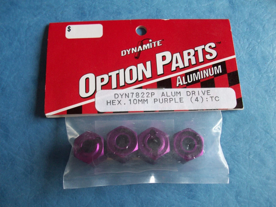 GENUINE DYNAMITE 7822 PURPLE ALUMINIUM DRIVE HEX 10MM (4) TC DYN7822P NIP - Image 1 of 1