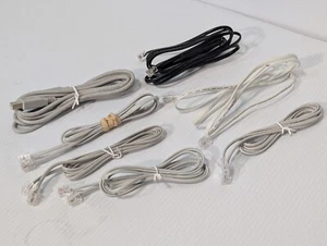 Lot of 7 USB 2.0 Printer Cable (x1) and RJ11 Telephone Extension Cables (x6) - Picture 1 of 15