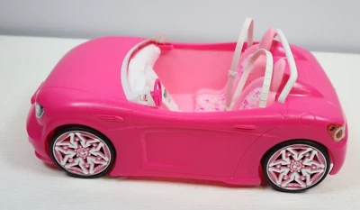 芭比格莱姆粉红色可转换跑车美泰 2013 年 - 缺少挡风玻璃 — 第 1/4 张图片