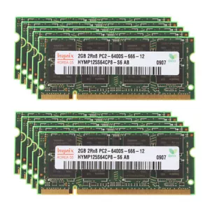 Hynix 20GB 10X 2GB PC2-6400S RAM DDR2 800Mhz 200Pin SODIMM Laptop Memory PC6400 - Picture 1 of 6