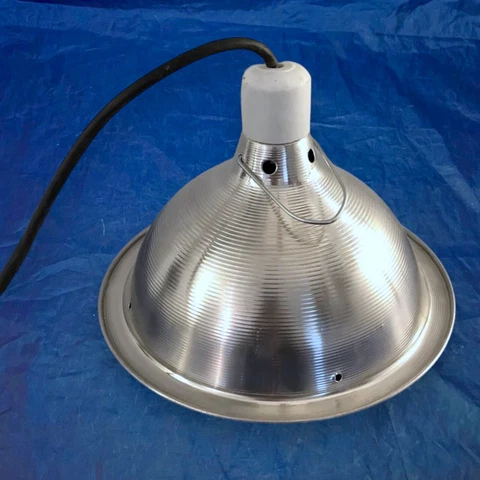 Vintage Work Light Trouble Light Wired Aluminum Workshop Fixture Cover