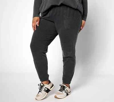 LOGO Life by Lori Goldstein Reg Pull-On Joggers with Pattches Black 4X A655544 - Image 1 of 2