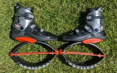 Botas de salto Kangoo Jumps tamanho grande KJ XR3 X-Rebound exercício preto e laranja - Imagem 1 de 4