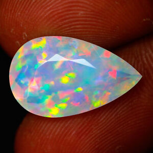 6.05Ct Pear 20.00 x 11.60 x 7.16 MM Multi Colors Dancing Rainbow Fire Opal