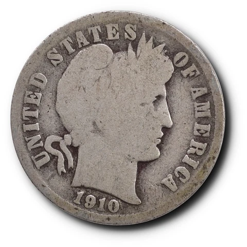 1910-D Barber Dime Silver 10C Cover