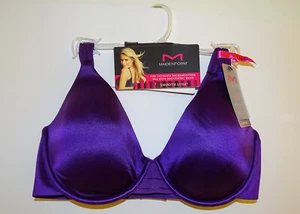 MAIDENFORM Smooth Luxe Back Smoother Bra with Smoothtec Band..34DD..Purple..NEW - Picture 1 of 4