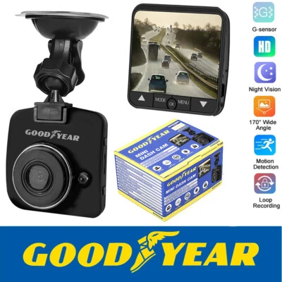 Goodyear Mini HD Dash Cam Car DVR Camera Video Recorder Motion Detection Sensor - Image 1 of 4