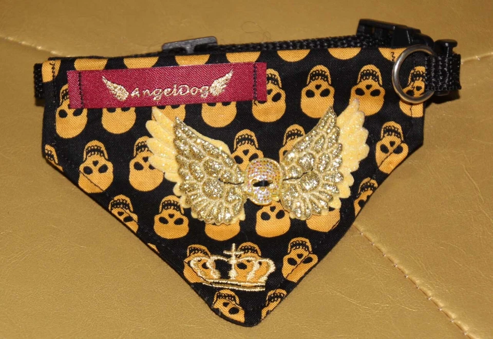 9915_Angeldog_Hundekleidung_Hundehalstuch_Halsband mit Tuch_chihuahua_Hund_XS - Bild 1 von 1