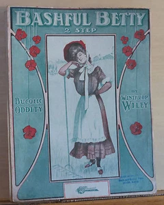 Bashful Betty - 1902 large sheet music - Two Step, Bucolic Oddity, farm girl - Picture 1 of 2