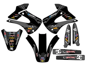 2001-2013 w/ UFO FENDERS KX 100 MAYHEM Black Senge Graphics Kit Compatible with - Picture 1 of 10