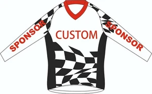 CUSTOM OLD SCHOOL BIKE JERSEY CLASSIC BMX JERSEY RACE BIKE SHIRT BMX CUSTOMIZED - Picture 1 of 1