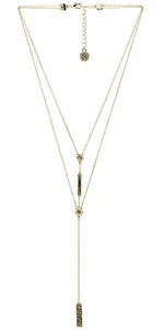 88 $ House of Harlow GOLDFARBENE MEHRLAGIGE STABHALSKETTE - JC310 - Bild 1 von 1