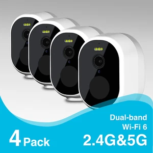 5G/2.4G WiFi6 Wireless Security Camera System Battery Powered 4MP 4 PACK HG - Picture 1 of 9