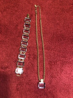 Colgante y pulsera Swarovski púrpura  Foto 1 de 4