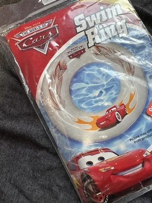 NIP VTG Disney Pixar World Cars Swim Ring Kids Pool Float Lightning McQueen DV1 - Image 1 of 4