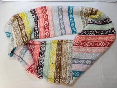 Bufanda infinita mezcla de lana de cordero Gap Fair Isle a rayas colorida multicolor talla única Foto 1 de 4