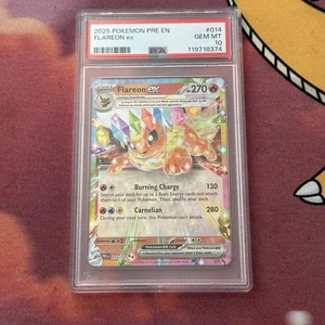 PSA 10 Flareon Ex 014 Pokémon Single, Prismatic Evolutions Gem Mint - Bild 1 von 3