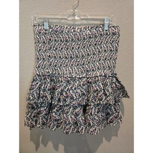 Falda corta Isabel Marant Naomi Étoile para mujer floral en capas multicolor negra 42 - Imagen 1 de 8