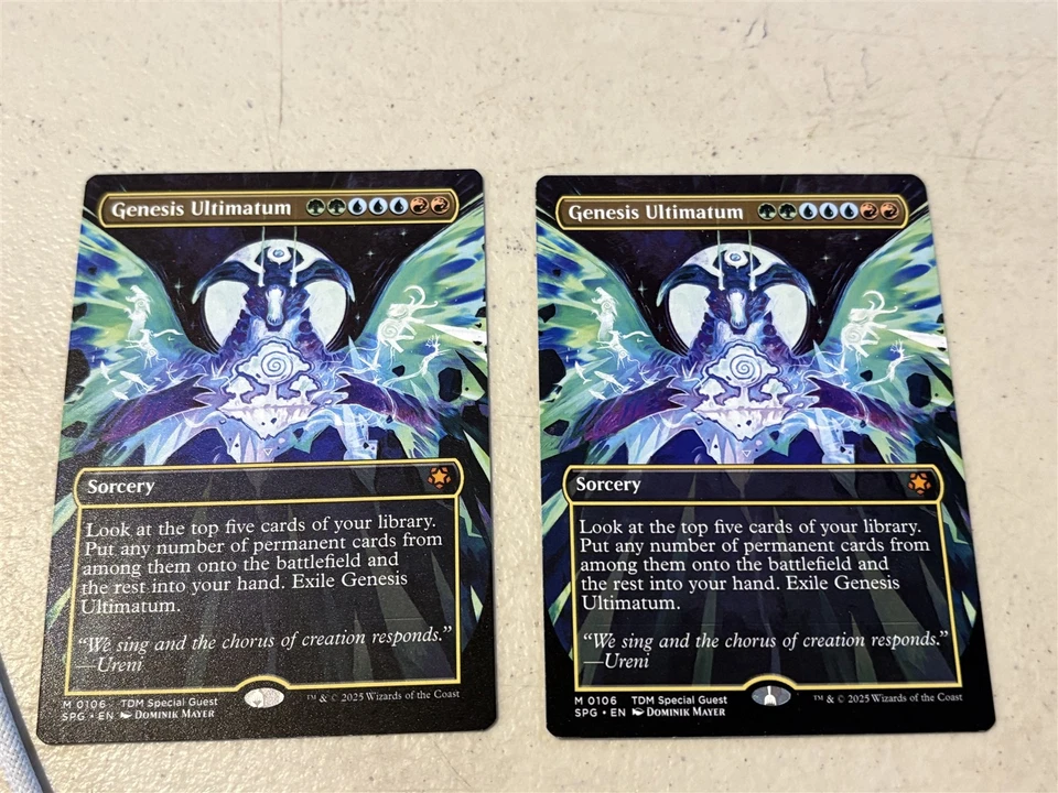 2 x mtg borderless Genesis Ultimatum, Tarkir Dragonstorm special guest, unplayed - Image 1 of 1