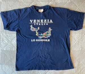 Venezia Italia Le Gondole Shirt Erwachsene XXL Blau Kurzarm Tee Vintage - Bild 1 von 10