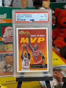 1992 Upper Deck Michael Jordan #67 Back to Back MVP Chicago Bulls PSA 8 NM-MT - Bild 1 von 2