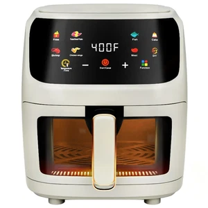 Große 7,5 Quart Luftfritteuse, 8-in-1 Touchscreen, 1700 W, cremeweißes Design - Bild 1 von 11