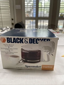 NEW Black & Decker 3360WH Spacemaker 12-Cup Coffee Pot Carafe VTG Clear White - Picture 1 of 5