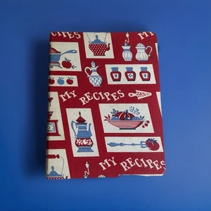 Vintage 60’s My Recipes Red 3-Ring Binder Envelope Index Organizer Book W/Paper - Picture 1 of 15