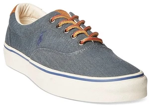 Polo Ralph Lauren Men's Keaton Suede-Trim Herringbone Sneaker 9.5 D - Picture 1 of 12