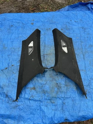 BMW E46 330CI M3 Coupe Pilares Traseiros C Acabamentos Painéis Preto Par OEM *Descascando - Imagem 1 de 4