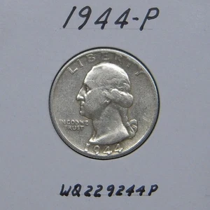 1944-P Cuarto Washington, moneda 90% plata - Imagen 1 de 2