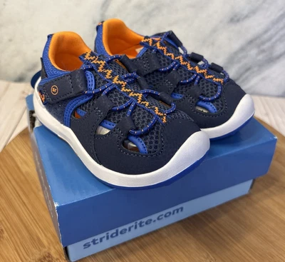 Stride Rite SRT Wade 2.0 (Toddler) Blue & Orange Size 5.5T Wide Washable - Image 1 of 4