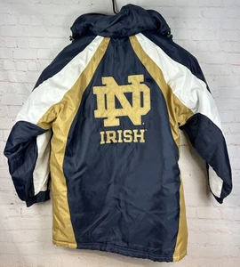 Vintage Notre Dame Fighting Irish Winter Jacket Mens Size L G-III Carl Banks - Picture 1 of 8