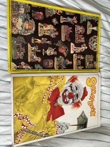 Vintage Scrapbooks ( 1 Happy Clown) With Christmas Cards, Animal, Angels.50/60’s - Picture 1 of 24