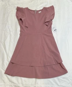 Poppies and Roses Girls Size L Mauve Dress Knee Length NWT - Picture 1 of 3