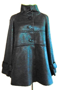 CHAQUETA ABRIGO VINTAGE GERARD DAREL MUJER POLIÉSTER GAMUZA MARRÓN PIEL SINTÉTICA ~ 38, S/M - Imagen 1 de 10