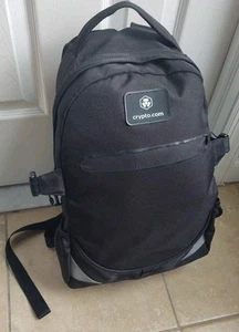 NEW CRYPTO.COM LARGE BACKPACK Never Used Padded Straps & Safety Reflectors READ - Picture 1 of 22