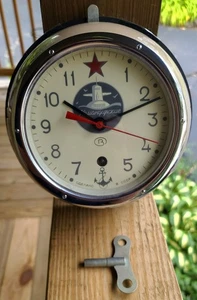 Russische Sowjetische B CCCP Marine Kauahguyckue Roter Stern Maritime U-Boot Uhr & Schlüssel - Bild 1 von 11